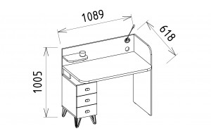 Письменный стол Менти (Menty) MENTY-14тp