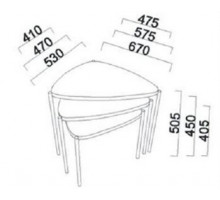 Журнальный столик 3 в 1 Палвин PALV-52