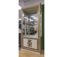 Шкаф-витрина двухдверный Анита (бежевый глянец)