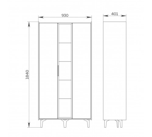 Шкаф комбинированный Модена МН-048-01