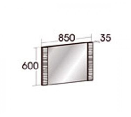 Настенное зеркало Элана, цвет Бодега белая