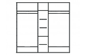 Шкаф для одежды Лика ММ-137-01/05 (белая эмаль)