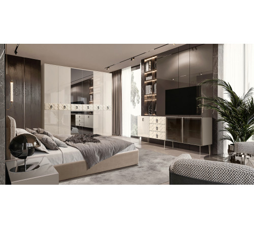 Шестистворчатый шкаф для одежды Богемия Фарфале (Bogemia Farfalle) БМШ2/6 (Fа)