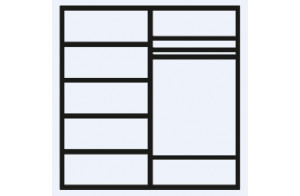 Четырехстворчатый шкаф для одежды Diora ДШ2/4 (слоновая кость)